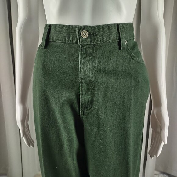 Liz Claiborne Womens Green Classic Fit Five Pocket Lizwear Cotton Jeans Size 16 - Picture 2 of 10